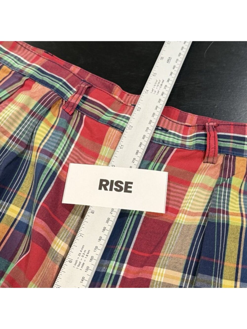 Polo Ralph Lauren Y2K Mens 38 Red Plaid Cotton Multi Color Preppy Golf - Picture 7 of 8